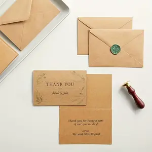 20/50pcs Premium Kraft Paper Envelopes - Perfect for DIY Greeting Cards, Wedding Invitations & Birthday Notes - Easy Seal, Durable Mini Envelopes for All Occasions