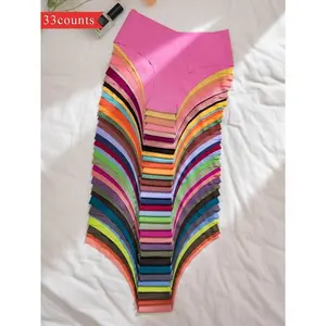 Women's Briefs in Multi-packs: 33pcs, 21pcs, 14pcs; Seamless Panties for Summer, Perfect for Everyday Wear