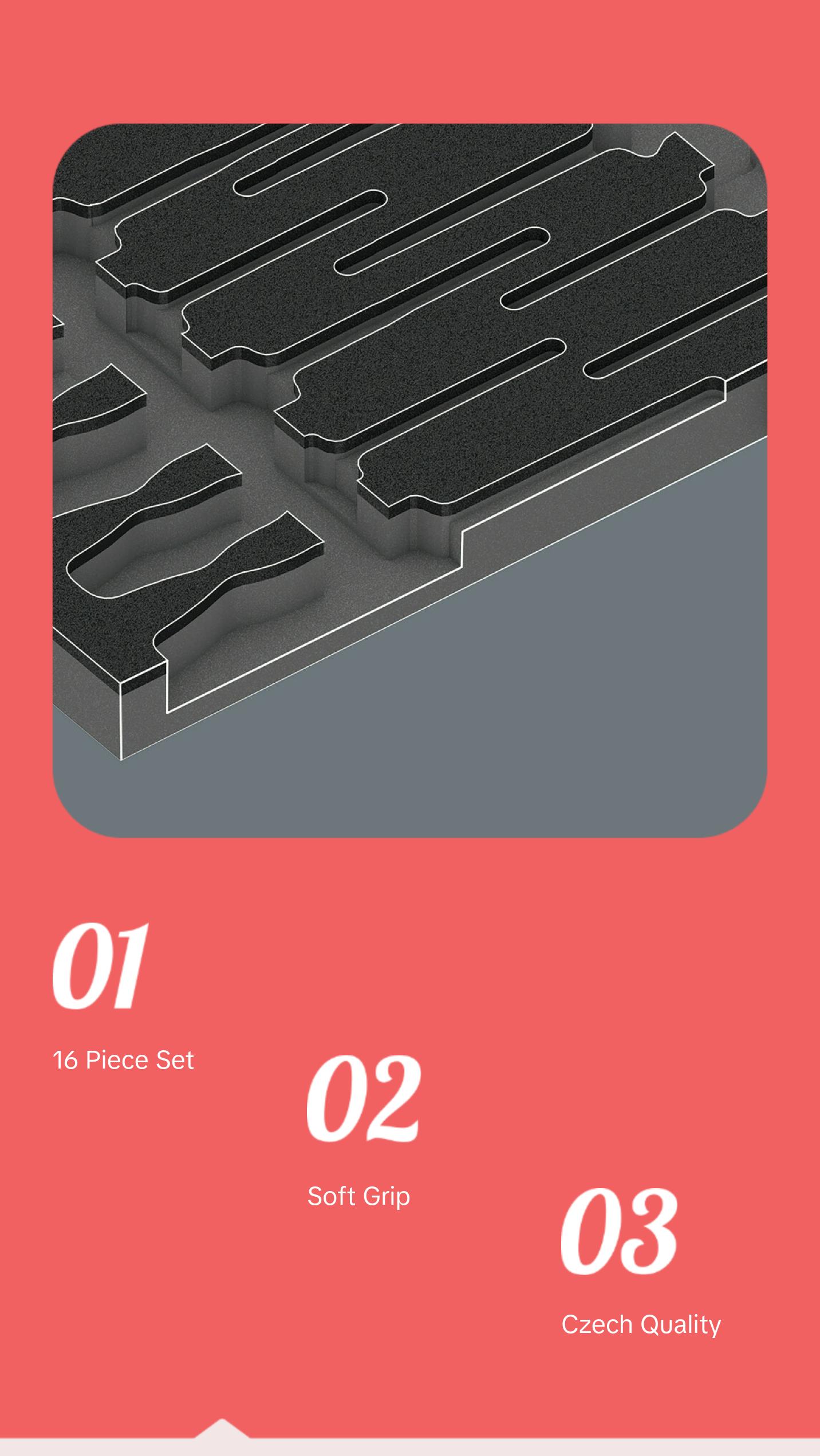 Wera 9711 Foam insert VDE screwdriver set 1, 16 pieces