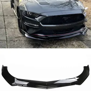 For Ford Mustang UNIVERSAL Front Bumper Lip Spoiler Splitter Glossy Black