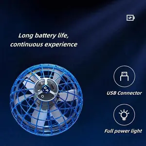 Magic Flying Ball Toy Hover Orb, Gesture Sensing Boomerang Flying Toy, Glowing LED Fast Charging Flying Spinner, Indoor Outdoor Toys for Kids Ages 6-12 Boys Girls, Family Camping Party Toys Birthday Holiday Gifts