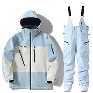 Suit Set Outdoor Windproof And Waterproof Snowboard Alpine Ski Jacket And Pants