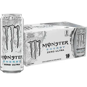 Monster Energy 0 Ultra Sugar-Free Sport Energy Beverage, 16 oz | Pack of 15
