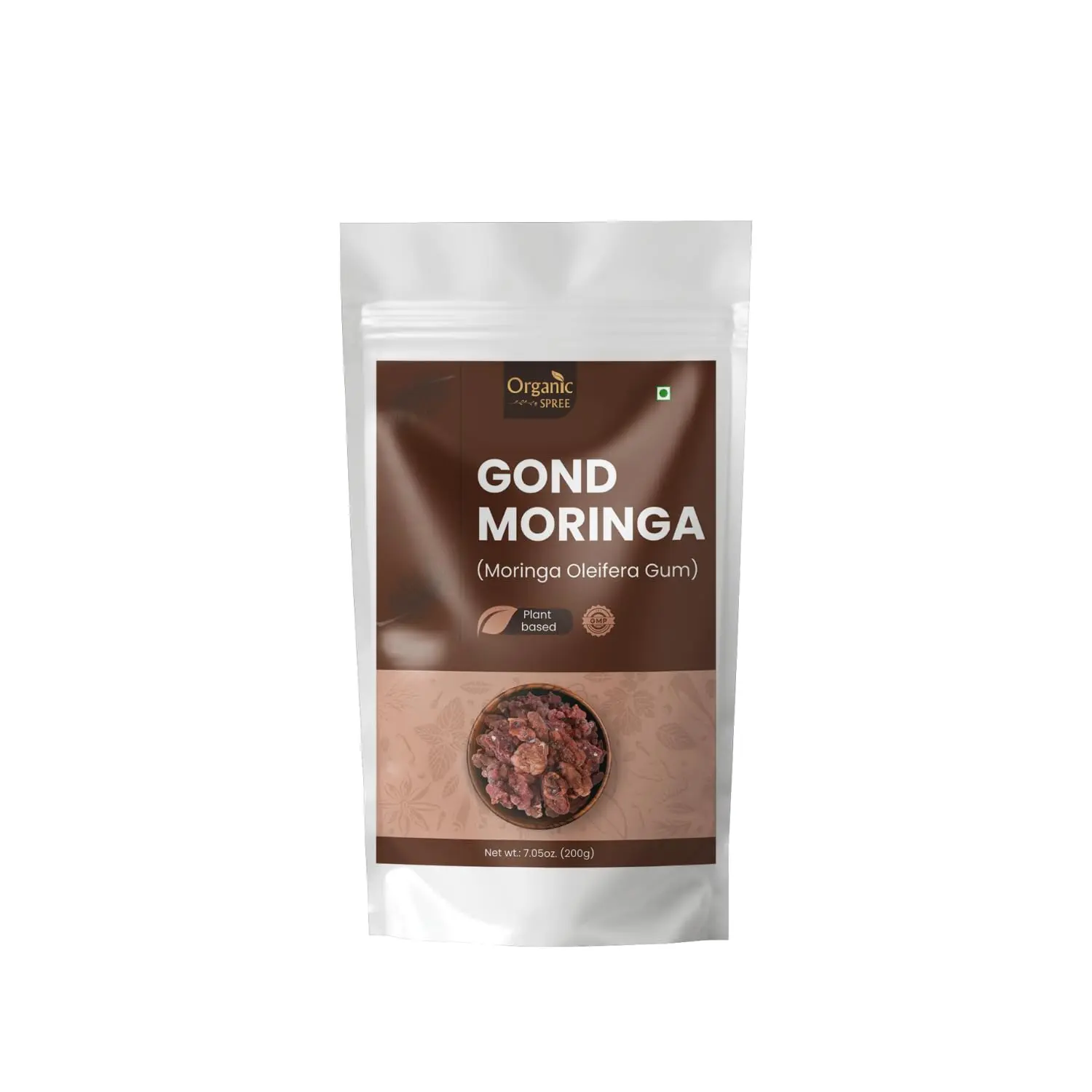 Organic Spree Moringa Gum (Gond Moringa) – Natural Plant-Based Herbal Gum | Traditional Cooling Ingredient | 7.05oz Pure & Natural