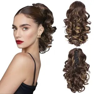 12 Inch Curly Clip-in Ponytail Extension for Women Natural Synthetic Hair Wavy Design Easy to Style and Maintain Perfect for Daily Use and Special Events Loose Deep Wave outdoorfun