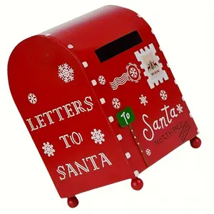 1 Christmas mailbox desktop center decoration, suitable for holiday restaurant decoration, home living room bedroom mailbox, Christmas gift party desktop center ornaments.