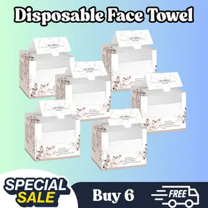 300 Count Biodegradable Disposable Face Towels 5 Packs – XL Cotton Facial Cleansing Towels for Makeup Removal & Daily Skincare