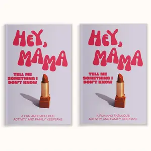 2 PACK: Hey, Mama! Tell Me Something I Don't Know Journal - Keepsake Journal Gift Book with Fun & Engaging Questions - A Gift For Mom by LARKINROAD