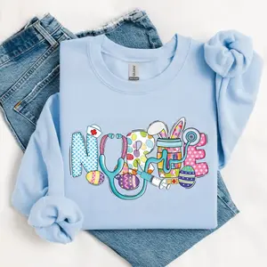 Easter Nurse Gift Sweatshirt, Bunny Nurse tshirt, Peeps Nurse Sweater, Easter Nurse Gift, Nurse Easter Sweater, Easter Gift For Nurse