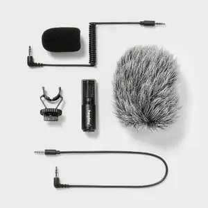heyday Cardioid Microphone Audio Mic Lavalier Crisp Black
