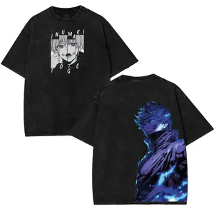 "Cursed Silence" Inumaki Toge Graphic Anime T-Shirt Jujutsu Kaisen Oversized Cotton Tee Vintage Washed Design Manga Fan Unisex Streetwear Top 100% Premium Cotton 230gsm Soft Durable Relaxed Fit S-5XL