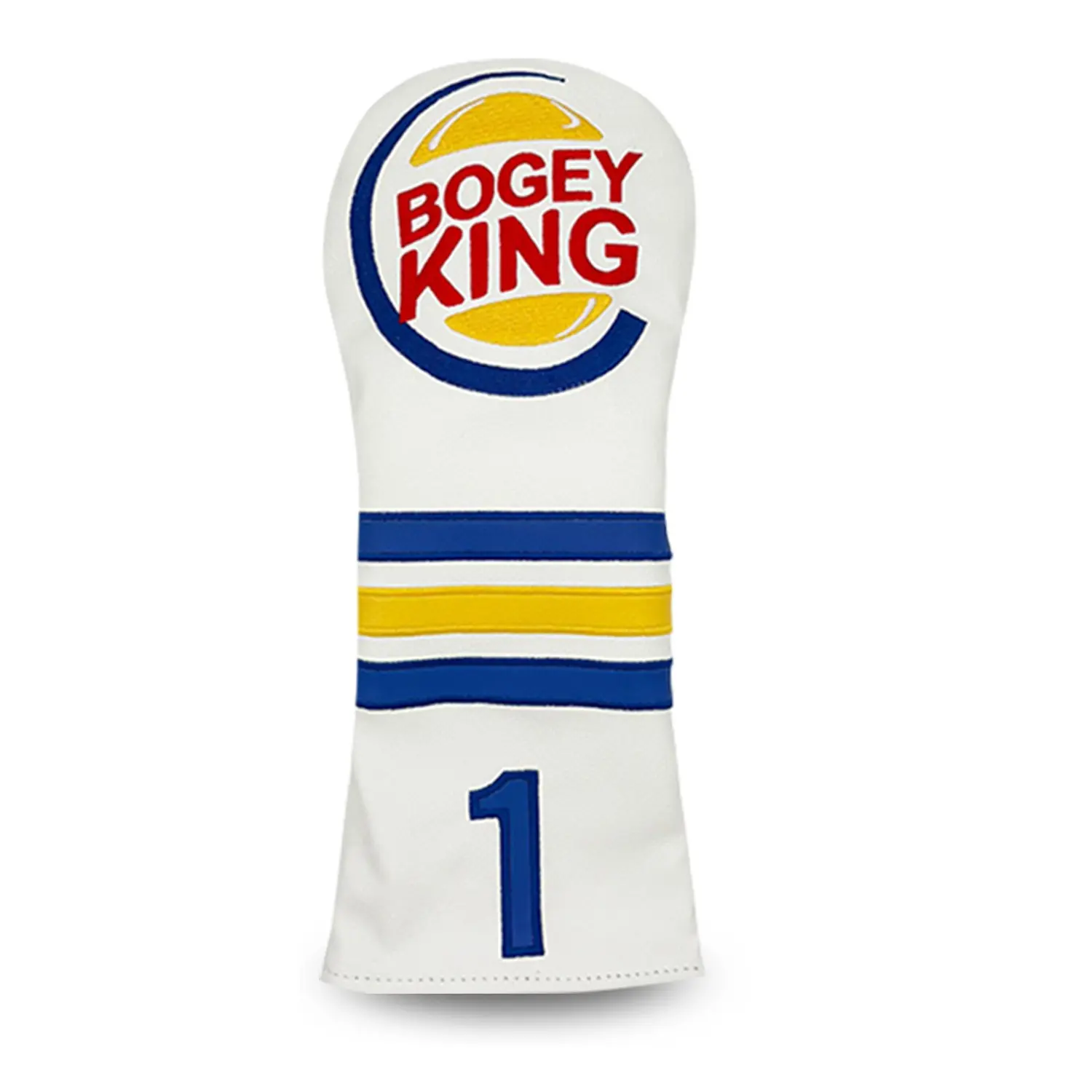 Golf club headcover with embroidered letters, neatly stitched for a textured feel, protects the club head from bumps, fits most club models, easy to maintain, practical sports accessory Golf Supply Golf Accessories