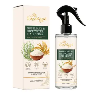 Rosemary & Rice Water Hair Spray 200ml Lightweight Hair & Scalp Mist for All Hair Types, Leave-In Spray to Refresh Hair, Hydrate Dry-Feeling Strands, Add Shine & Help Reduce Breakage