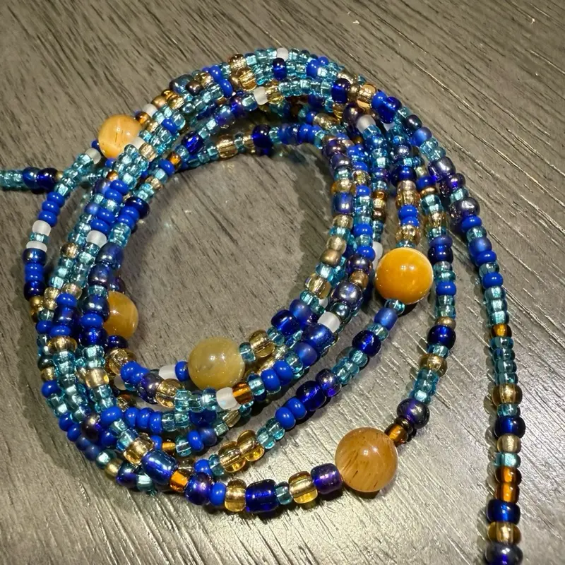 Saturn’s Treasure tie on waist bead