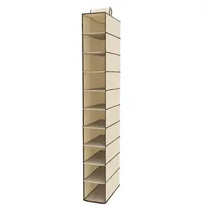Clothes Organizer for Drawers/Closets - Folds Pants Tees Bras Easily Khaki Non-Woven Fabric Paperboard Durable Lightweight Design