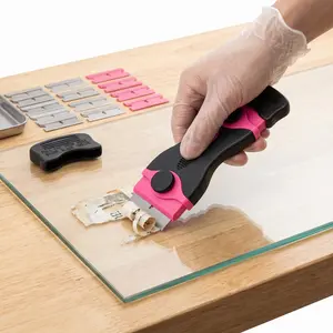 【Father's Day Gift】1 Set Razor Blade Scraper Tool Set (1 Scraper + 20pcs Blades), Hand Tool for Window Label Removal, Glass Cleaning, Ideal Gift for Women