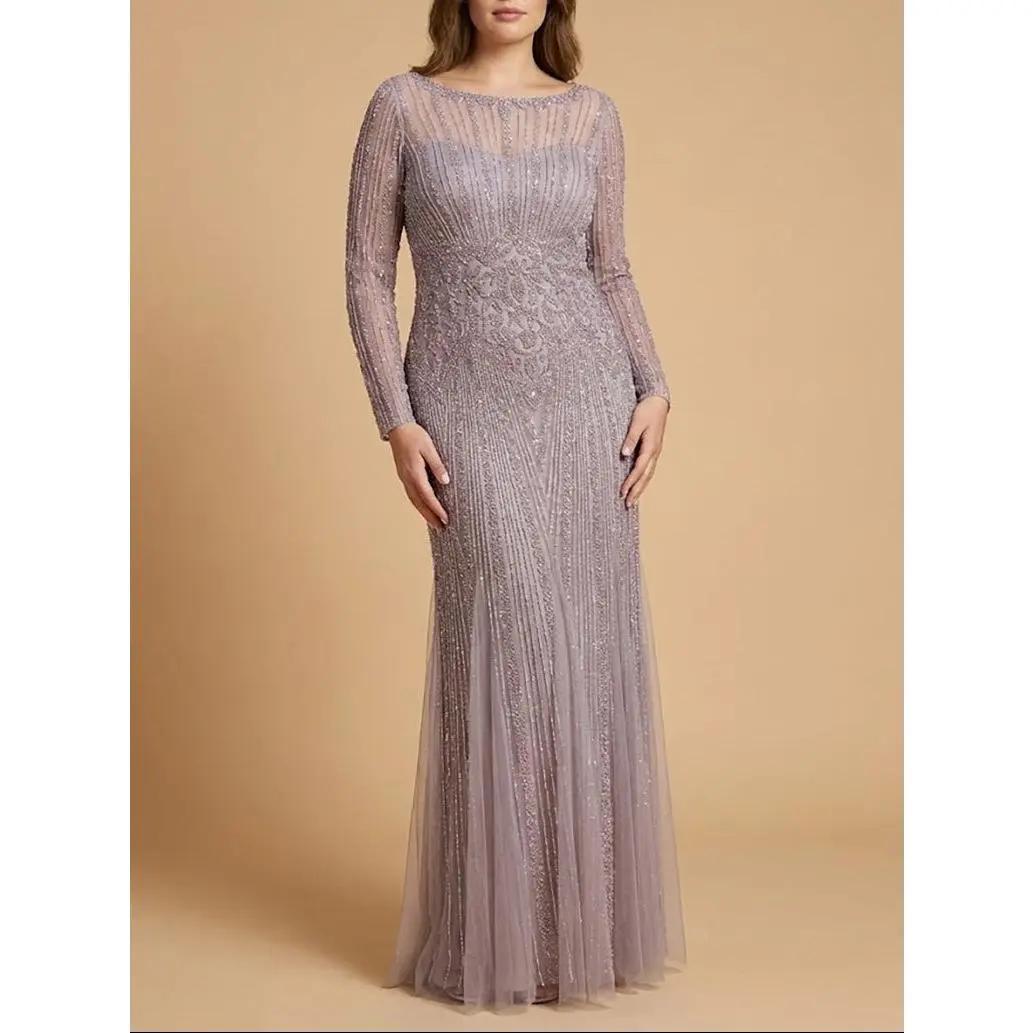 Lara High Neck Beaded Gown Lara High Neck Beaded Gown