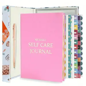 5 Minutes a Day Daily Guided Journal Set with Pen & Stickers Gift Box Set - Self-Care for Affirmation, Optimism & Happiness - Perfect Gift for Birthdays, Valentine's, Christmas & New Year - Self Improvement Journal