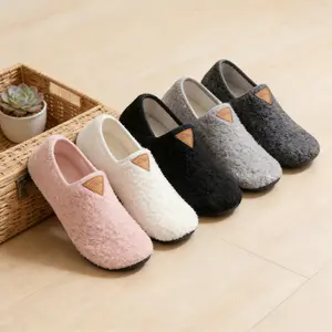 Cozy Fleece House Slippers for Women & Men – Non-Slip Indoor Shoes with Soft Lining, Lightweight Warm Fuzzy Footwear for Home, Bedroom, Travel Comfort Boy Cotton slippers women