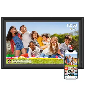 Frameo 15.6 Inch & 10.1 Inch WiFi Digital Picture Frame, Smart Cloud Electronic Photo Frame with HD IPS Touch Screen Slideshow 32GB Memory Auto-Rotate Wall Mount, Share Photos/Videos from Phone by Frameo App