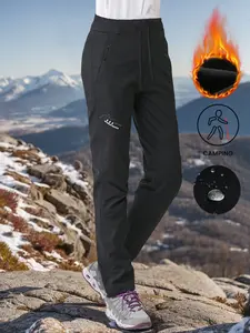 Women's Waterproof Windproof Hiking Pants, Softshell Outdoor Cargo Long Pants with Zipper Pockets, Breathable Durable Rock Climbing Pants, Drawstring Sports Pants