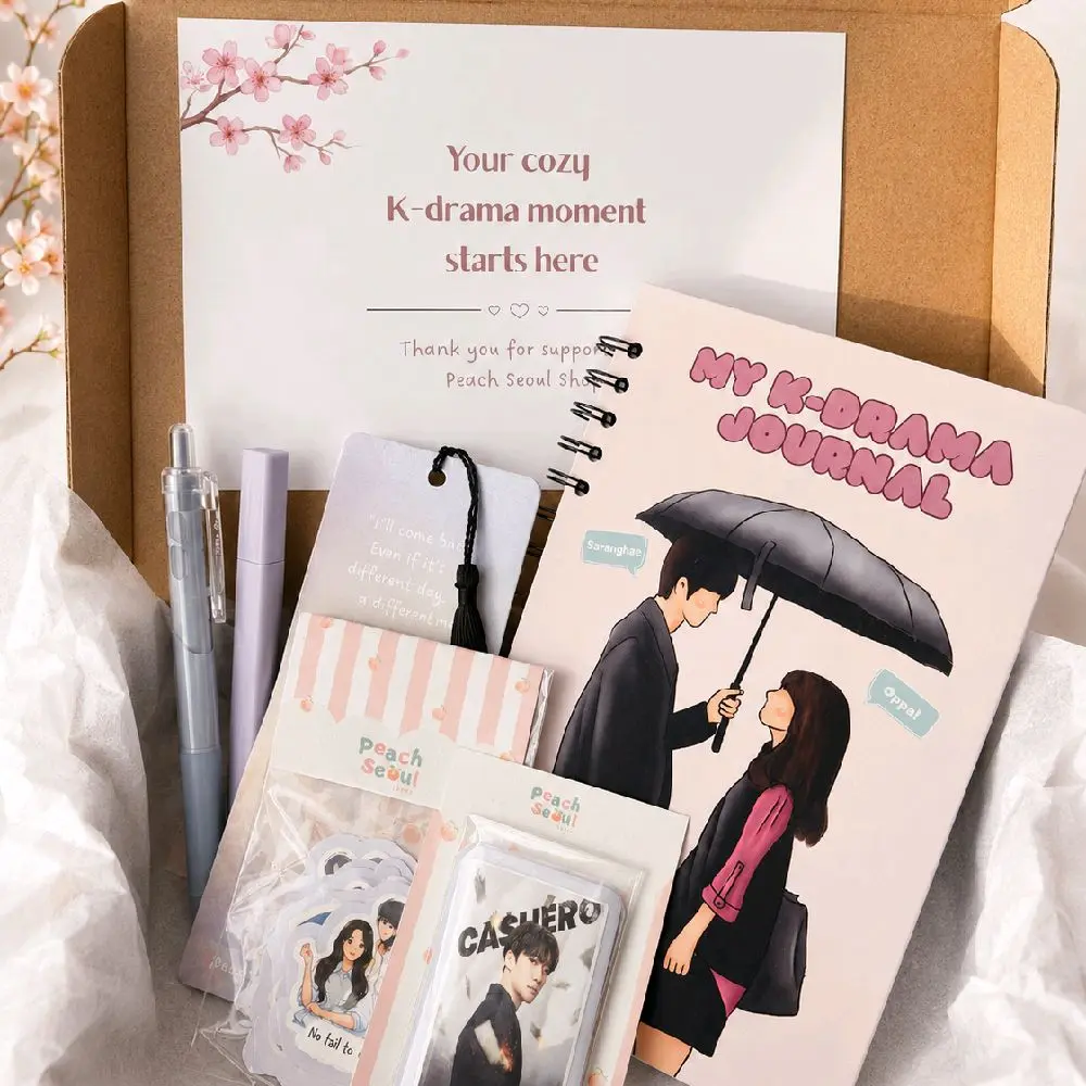 K-Drama Journal for 120 Dramas | Korean Drama Review Notebook + Stickers, Pen, Highlighter
