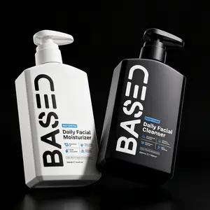 BASED Daily Skincare Duo - Purifying Face Wash + Restoring Moisturizer (6.8fl oz/200ml) for All Skin Types, 100% Non-Toxic Healthy Ingredients, Hormone-Safe, 0 Endocrine Disruptors