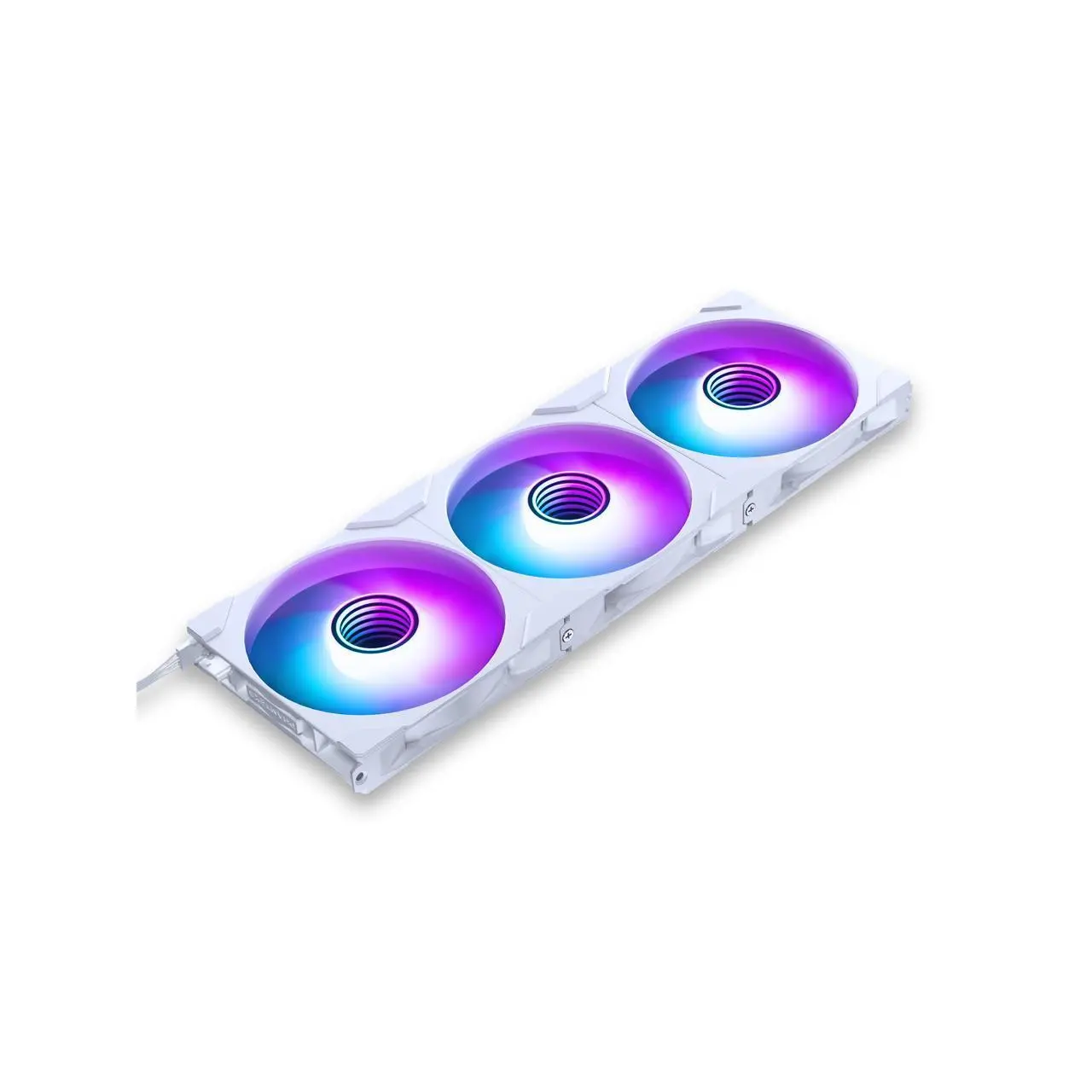 Phanteks M25-140 Gen2 Triple Pack, 3x 140mm ARGB High Performance Cooling Fans, Daisy-chain Unified Fan Frame, Infinity Mirror hub, single cable connection, White