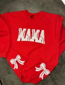 Gildan crewneck Baseball Mama pullover Womenswear Hoodie Sweatshirts Tops Comfort Long Sleeve