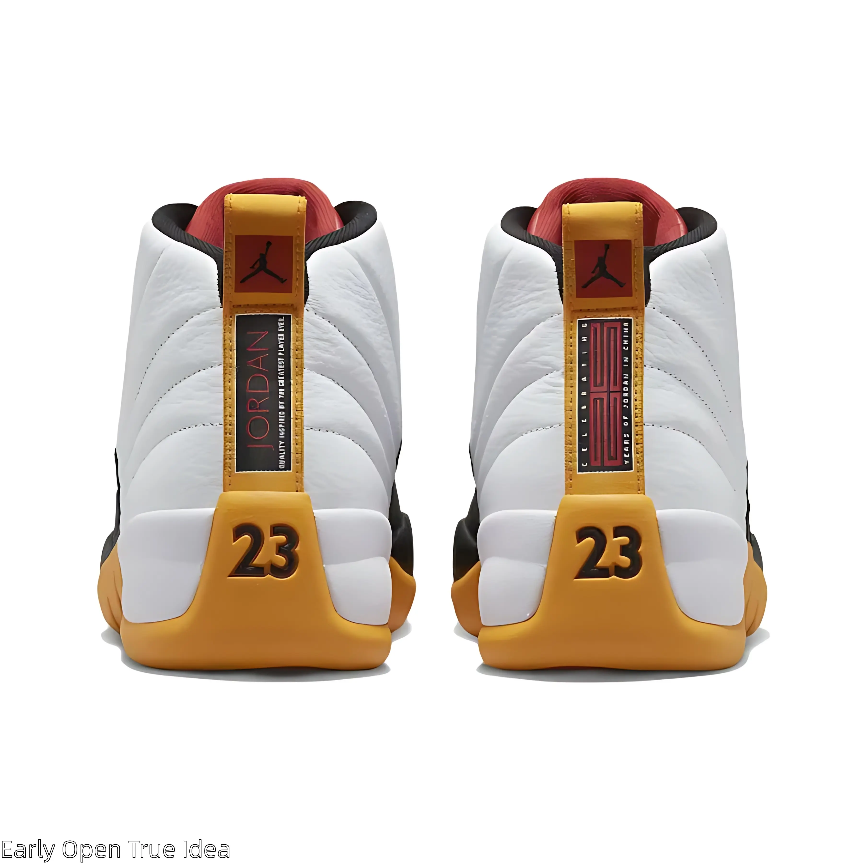 Brand New Sealed Unisex Smooth Leather High Top Retro Basketball Shoes White Black Yellow Three Tone Shock Absorbing Sole Outdoor Performance Athletic Sneakers Complete with Original Shoe Box All Season Indoor Outdoor Trainers