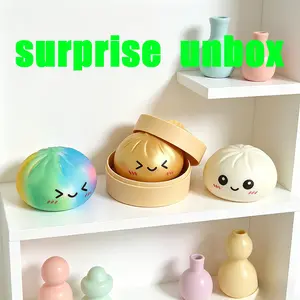 Smiling emoji, squeezing surprise dumplings, soft candies - A palm-sized TPR soft stress-relieving toy, randomly designed, portable children's companion, holiday gift, Independence Day present (sensory set), surprise dumpling doll