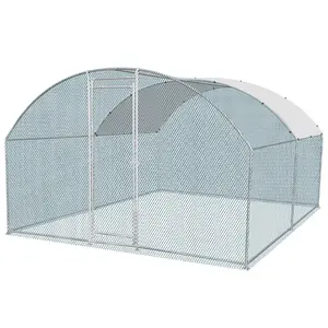 6.5 x 10 ft/10 x 10 ft /13 x 10 ft Large Metal Chicken Coop, Walk-in Poultry Cage Chicken Hen Run House with Waterproof Cover, Rabbits Cats Dogs Farm Pen for Outdoor Backyard Farm Garden Animal