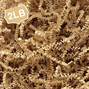 2LB Crinkle Cut Paper Shred Filler for Bag  Box Basket Confetti Paper Shreded Stuffing Decoration for Christmas Day Holiday Party()