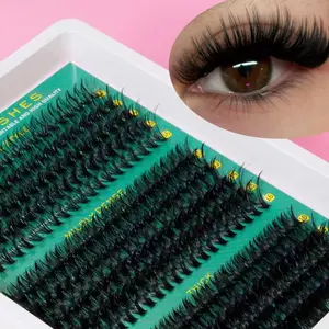 300pcs Single Cluster False Eyelashes, Ultra-Dense & Voluminous Natural Look, Reusable Individual Lashes for Home Use, Wedding, Date, Party, Travel, Eyelash Extensions