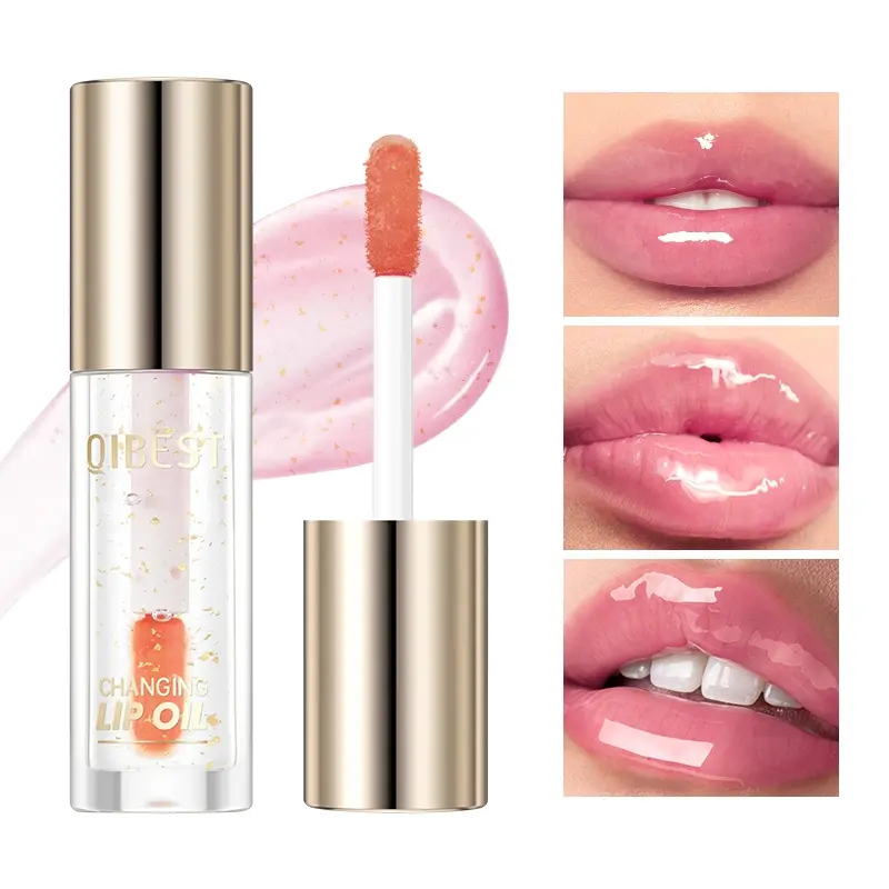 Moisturizing lip oil, non greasy, lightweight, changes color with temperature, long-lasting luster, natural makeup effect, Lipgloss