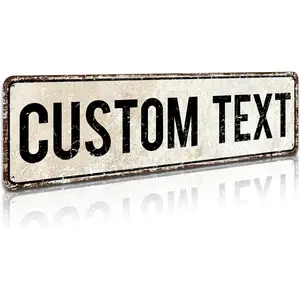 Create Your Own Personalized Custom Street Sign 4" x 16" - Aluminum Road Signs for Room Décor, Customizable Signs for Outdoors or Indoors, Man Cave Gifts for Him