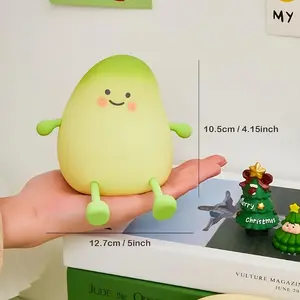 Mango Dream Light, Ultra-Soft Silicone Night Lamp, Rechargeable Touch Sensor LED Nightlight, Cute Bedside Decor for Kids, Teens, And Adults, Dimmable Mood Lighting for Nursery, Dorm, Or Office