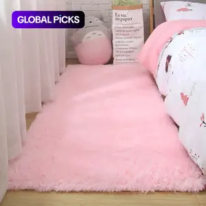 Solid Color Bedside Rug, Soft Plush Water-Absorbent Bedroom Floor Mat with Felt Backing, Non-Slip Decorative Rug for Bedroom and Living Room Home Decor, Valentine's Day Gift #TOP PICKS