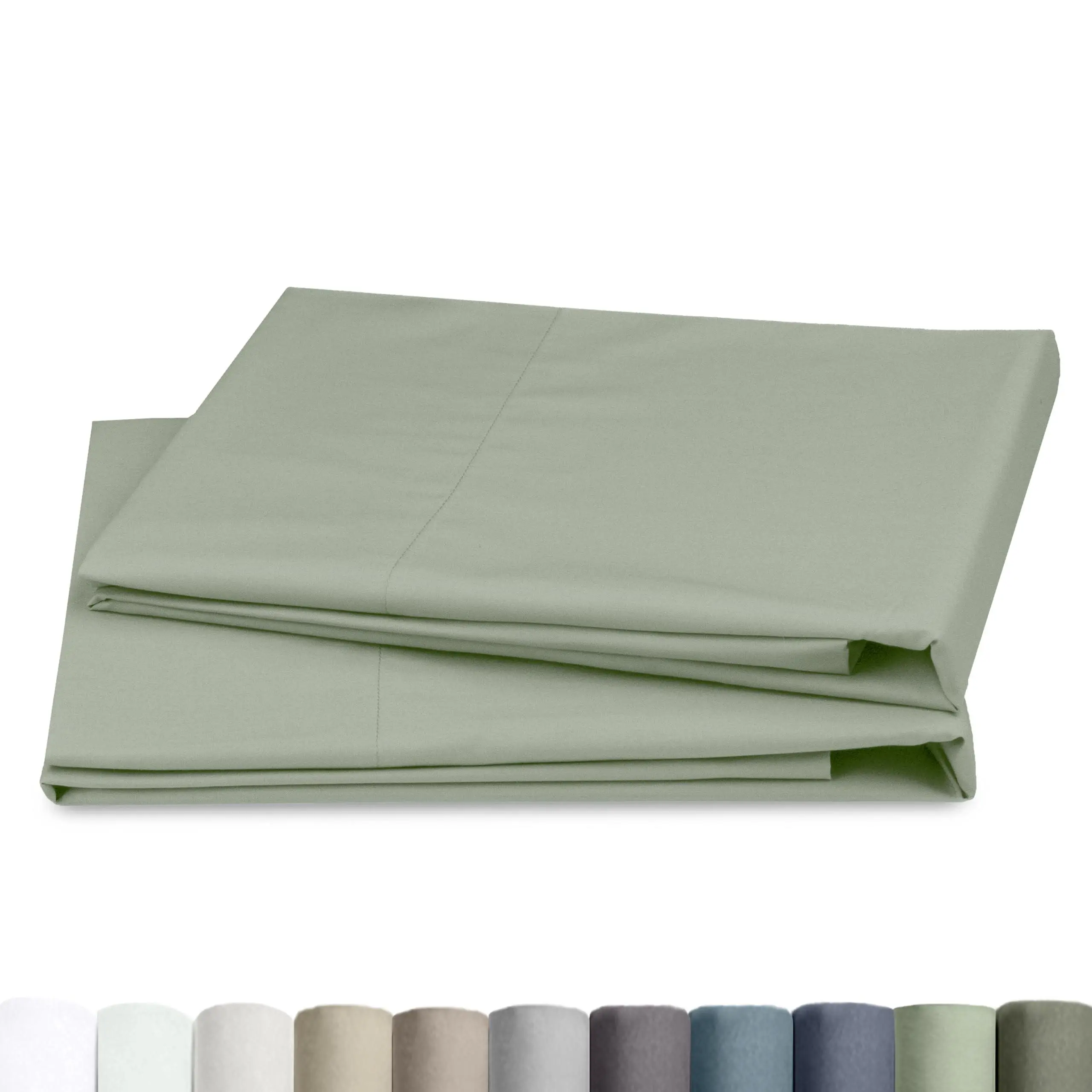 Elegant Egyptian Cotton Percale Pillowcase Pair - 100% Pure Cotton - Luxury Breathable Weave with Envelope Closure for Comfortable Sleep