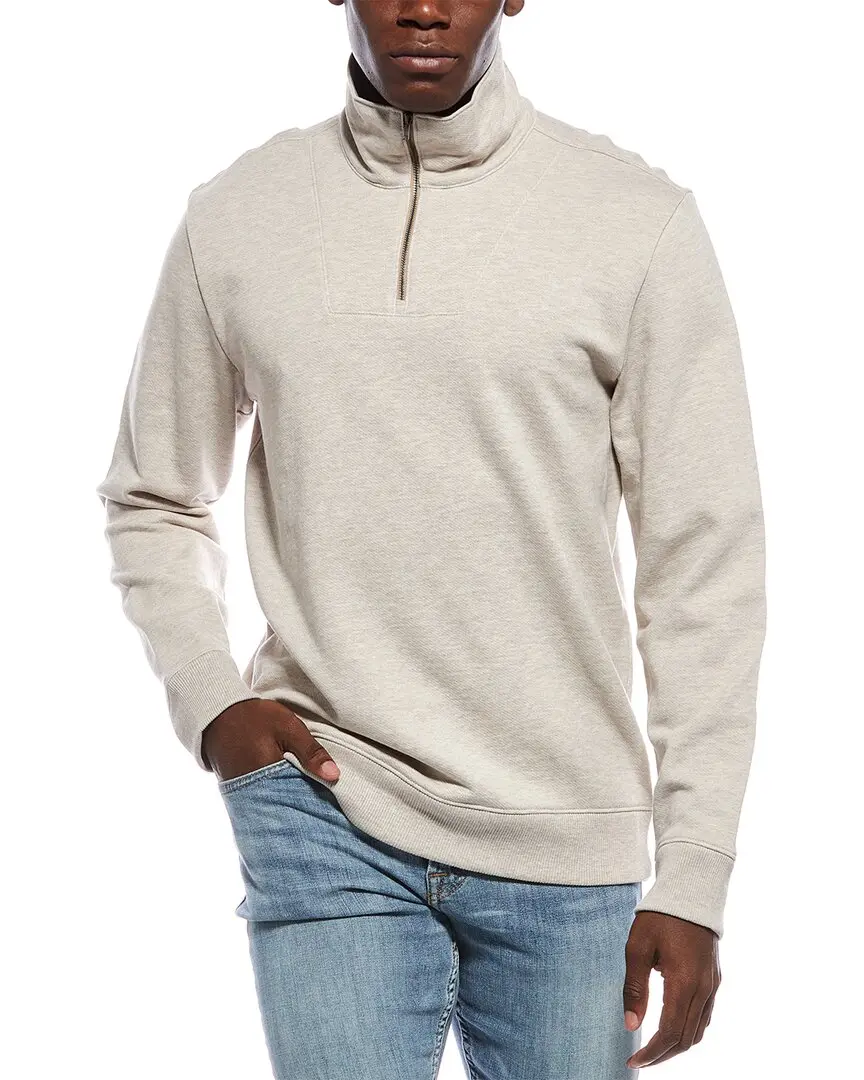 Vince Mock Neck 1/4-Zip Sweater