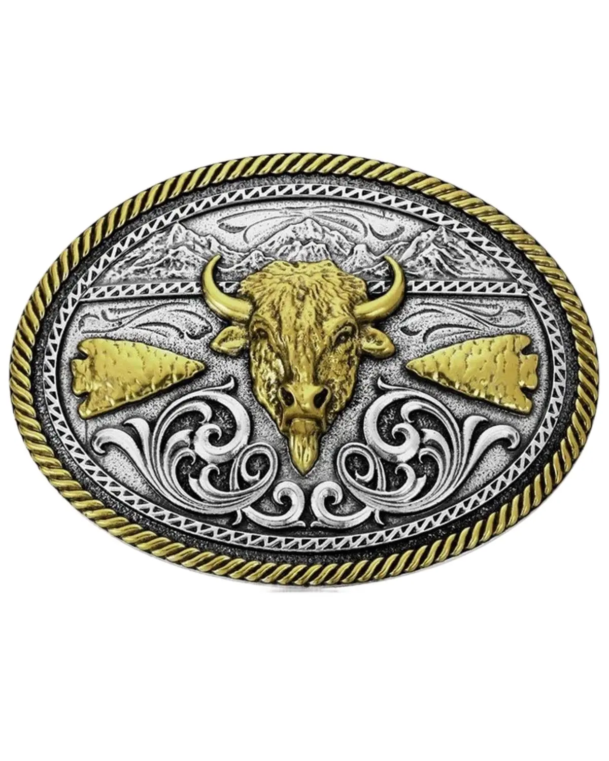 Montana Silversmiths Men's Men'S Buffalo Ridge Belt Buckle - A1066p