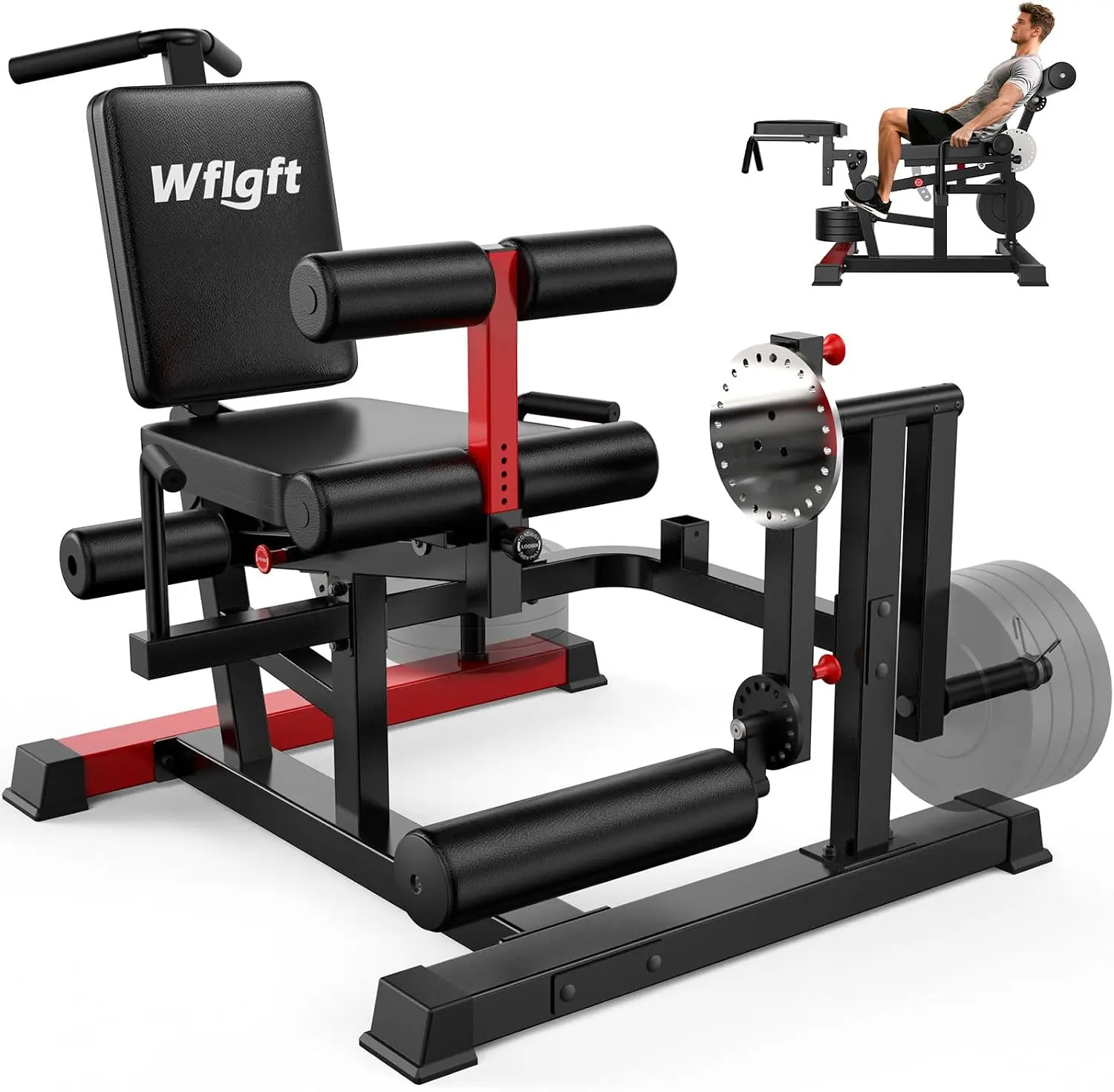 Leg Extension and Curl Machine,Adjustable Leg Curl Machine for Home Gym,4 in 1 Lower Body Workout Machine with 1000LB Capacity