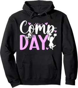 Cheer Comp Day Cheerleader Competition Day Cheerleading Pullover Hoodie