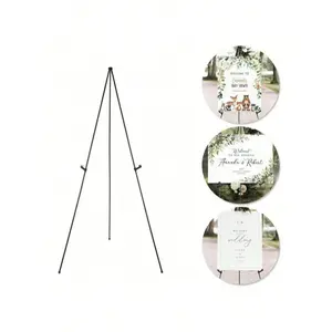 66 Inch Collapsible Portable Display Stand, Foldable Banner Poster Sign Rack, Multipurpose Backdrop Stand for Wedding Ceremony, Engagement Party, 2026 Graduation Party, Wedding Favors, Wedding Supplies and Adult Party Decoration