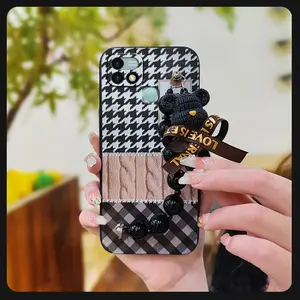 protective case silicone Phone Case For infinix X659B/HOT 10i Dirt-resistant Back Cover Cartoon Skin-friendly feel Anti-knock Waterproof Bear bracelet Simplicity soft case cute