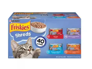 Purina Friskies Shreds Adult Cat Wet Food - Variety Pack, 40 Ct, 220 OZ