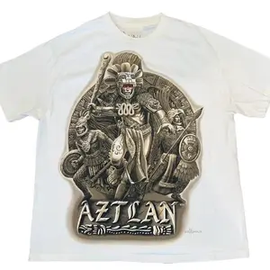 DGA David Gonzales Aztlan Aztec Warrior Chicano Art T-Shirt Mens Size XL 100% Cotton Graphic Tee for Cultural Enthusiasts