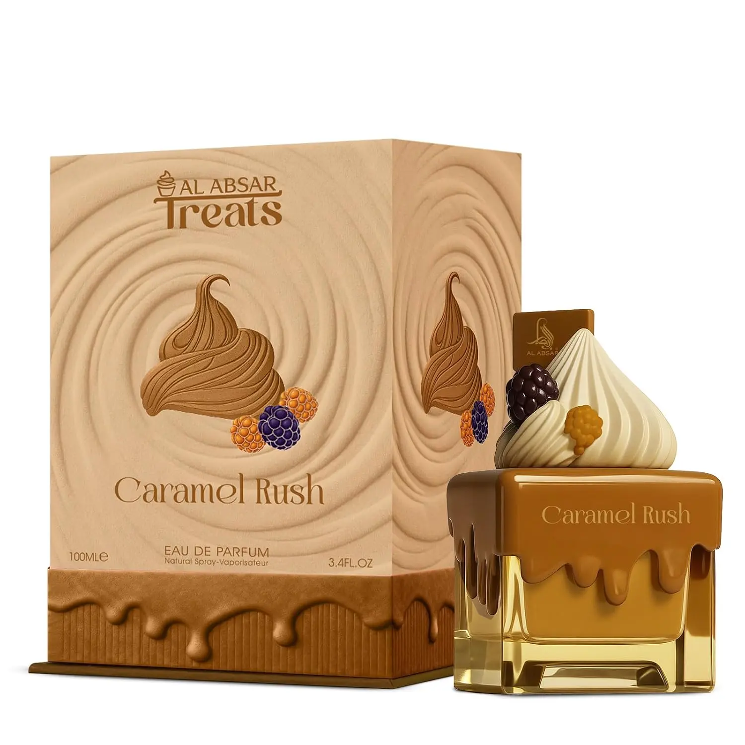 Caramel Rush Perfume 100ML - Eau de Parfum For Him & Her - Sweet Gourmand Vanilla Amber Long Lasting Perfume