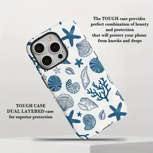 The two-in-one phone case, designed with starfish, shell, clam, coral and seaweed, is compatible with iPhone 17, 16, 15, 14, 13, 12, 11, Plus, Pro and Max series, making it an ideal birthday or New Year gift for friends and family.