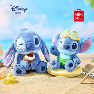 MINISO Disney Stitch Summer Fun Plush Set – 2 Styles,Ultra-Soft Plush Material,Ideal Beach-Themed Decor & Cuddly Companion,Perfect for Fans,Great Gift